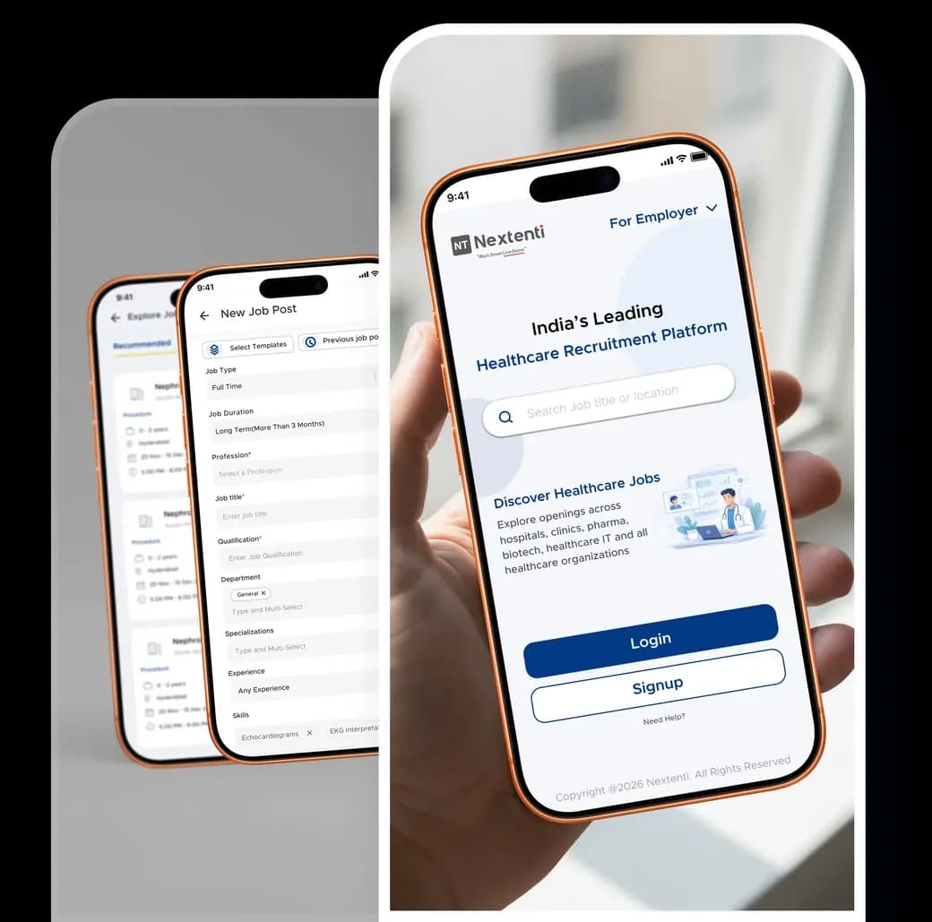 Nextenti mobile app on iPhone